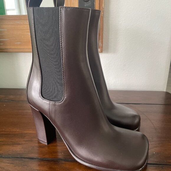 BOTTEGA VENETA 677271 Women's Brown Leather Storm Ankle Boots, 36.5 37.5 39.5 - Picture 7 of 12